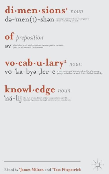 Cover for James Milton · Dimensions of Vocabulary Knowledge (Book) (2017)