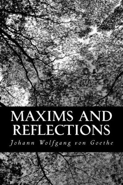 Maxims and Reflections - Johann Wolfgang Von Goethe - Books - Createspace - 9781490568720 - June 29, 2013
