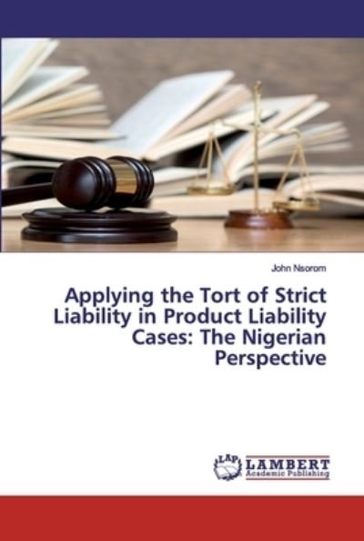 Cover for Nsorom · Applying the Tort of Strict Liab (Buch) (2020)