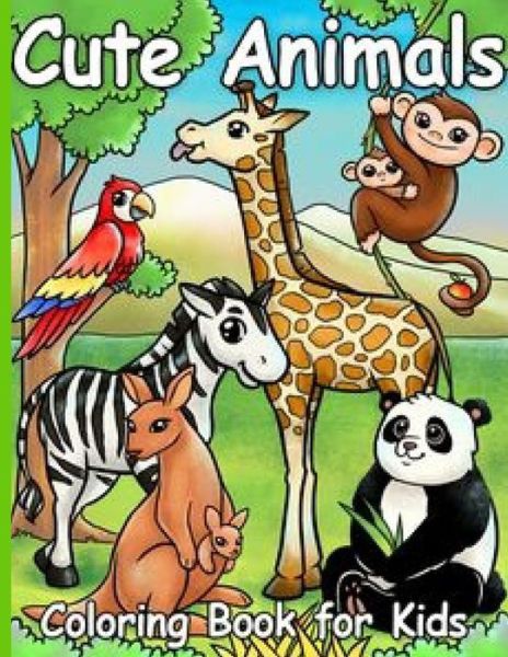 Cover for Mouzazi Ouassim · Cute Animals coloring book for kids (Paperback Book) (2021)