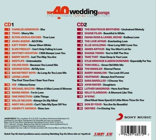 Cover for Top 40: Wedding Songs / Various (CD) (2020)