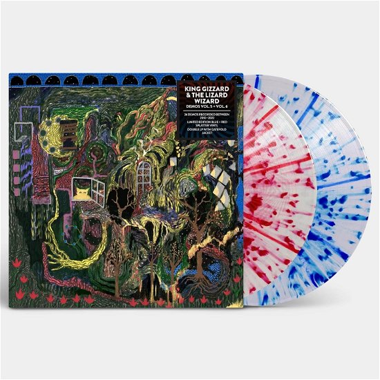 Cover for King Gizzard &amp; the Lizard Wizard · Demos Vol. 5 + Vol. 6 (Demos Vol. 5 + Vol. 6 (Red &amp; Blue Splatter Vinyl) (LP) (2024)