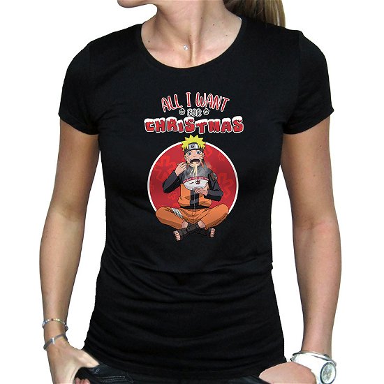 Cover for Naruto Shippuden · Naruto Shippudenr - Woman black tshirt - &quot;ALL I WANT FOR CHRISTMAS&quot; (N/A)