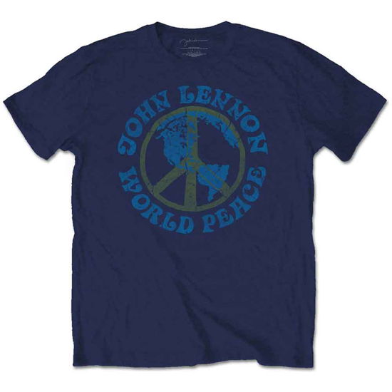 John Lennon Unisex T-Shirt: World Peace - John Lennon - Merchandise -  - 5056368678721 - June 16, 2021