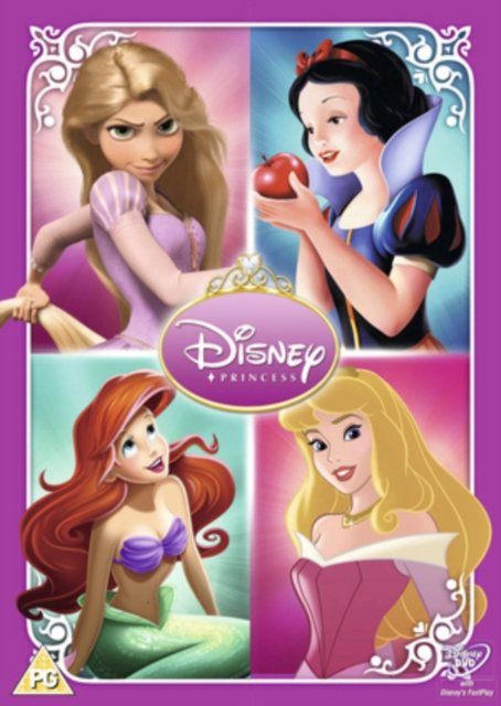 Cover for Disney Princess - 4 Movie Collection · Disney Princess - Tangled / Snow White and the Seven Dwarfs / The Little Mermaid / Sleeping Beauty (DVD) (2014)
