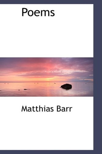Cover for Matthias Barr · Poems (Paperback Book) (2008)