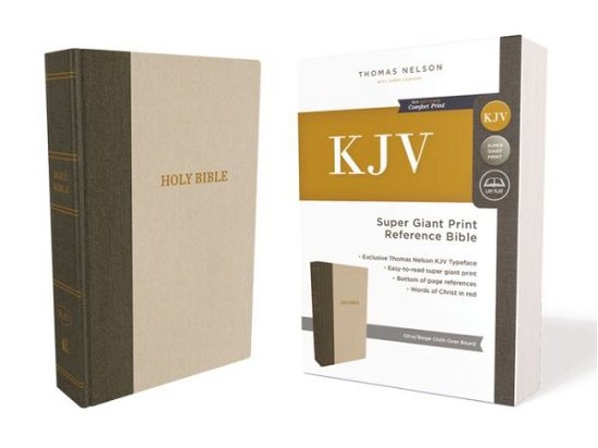 Cover for Thomas Nelson · KJV Holy Bible: Super Giant Print with 43,000 Cross References, Green / Tan Hardcover, Red Letter, Comfort Print: King James Version (Innbunden bok) (2017)