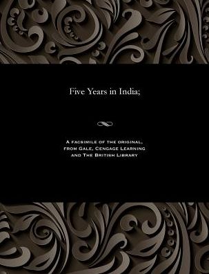 Cover for Henry Edward Fane · Five Years in India; (Paperback Bog) (1901)