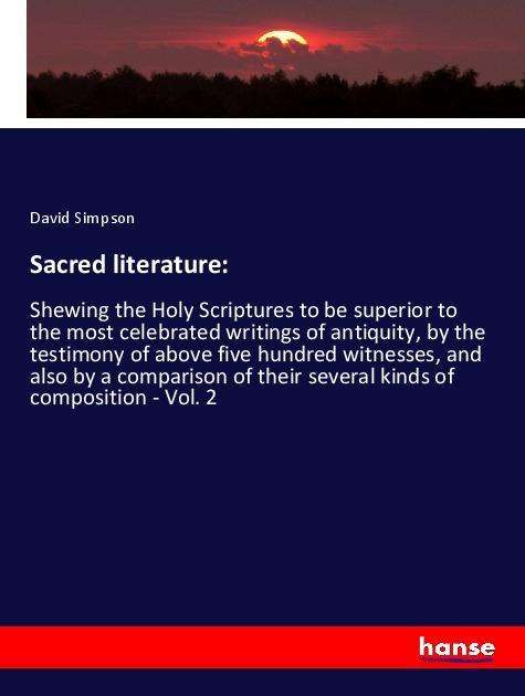 Cover for Simpson · Sacred literature: (Book)