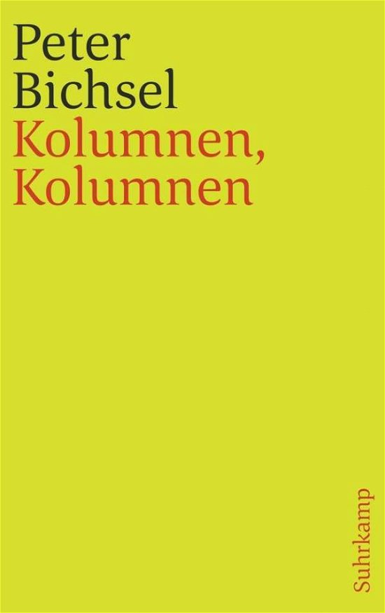 Cover for Bichsel · Kolumnen, Kolumnen (Book)