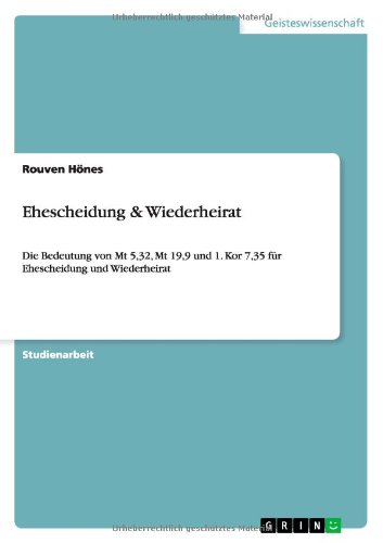 Cover for Hönes · Ehescheidung &amp; Wiederheirat (Book) [German edition] (2011)