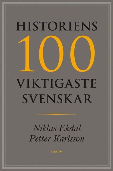 Historiens 100 viktigaste svenskar - Petter Karlsson - Książki - Bokförlaget Forum - 9789143500721 - 17 października 2012