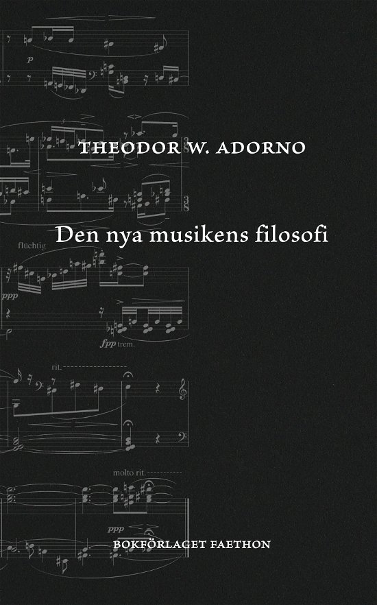 Cover for Theodor W. Adorno · Den nya musikens filosofi (Bok) (2024)