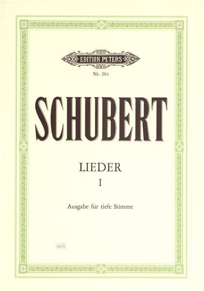 Lieder, Band 1 (Tiefe Stimme) (Songs, Vol. 1 (Low Voice)): 92 Lieder, u.a. Die schone Mullerin, Winterreise, Schwanengesang - Franz Schubert - Bøker - Edition Peters - 9790014000721 - 12. april 2001