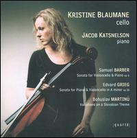 Cello Sonatas - Blaumane / Katsnelson - Music - QRT4 - 0880040205722 - June 10, 2008