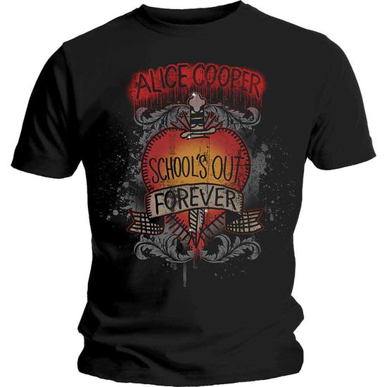 Cover for Alice Cooper · Alice Cooper Unisex T-Shirt: Schools Out Dagger (T-shirt) [size S] [Black - Unisex edition] (2020)