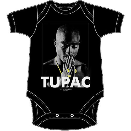 Cover for Tupac · Tupac Kids Baby Grow: Praying (0-3 Months) (CLOTHES) [size 0-6mths] [Black - Kids edition]