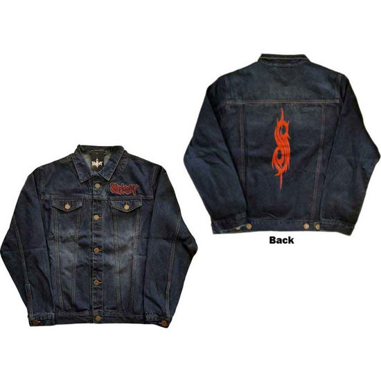 Cover for Slipknot · Slipknot Unisex Denim Jacket: Tribal Logo (Back Print) (Bekleidung) [size XXL]