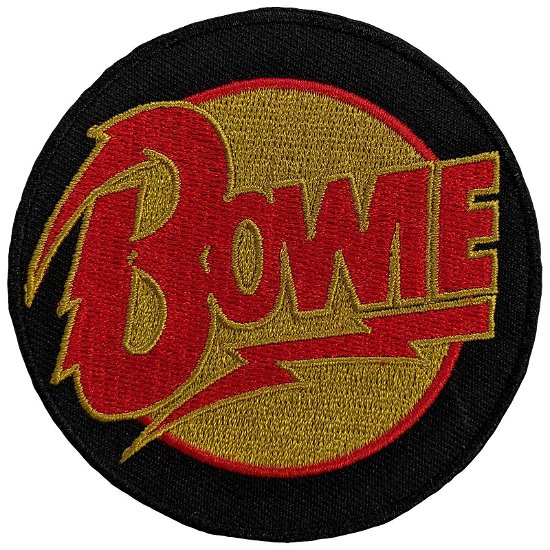 David Bowie Standard Woven Patch: Diamond Dogs Logo Circle - David Bowie - Koopwaar -  - 5056561098722 - 
