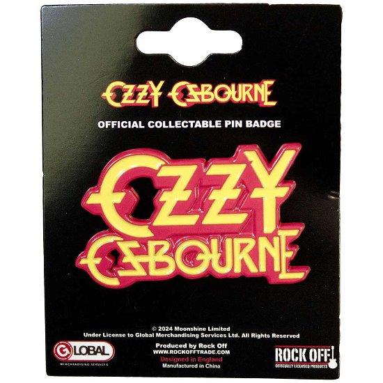 Cover for Ozzy Osbourne · Ozzy Osbourne  Pin Badge: Stacked Logo (Anstecker)