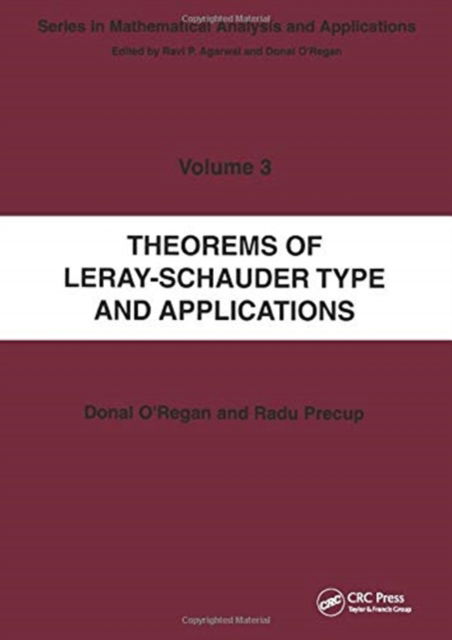 Cover for Radu Precup · Theorems of Leray-Schauder Type And Applications (Paperback Book) (2019)