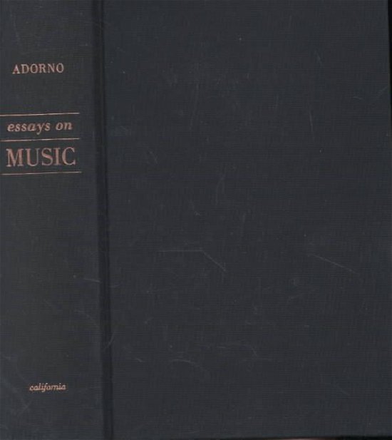 Cover for Theodor Adorno · Essays on Music (Hardcover Book) (2002)