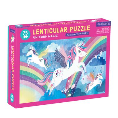 Cover for Mudpuppy · Unicorn Magic 75 Piece Lenticular Puzzle (GAME) (2022)