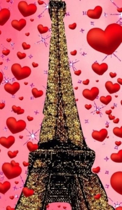 Cover for Sir Michael Huhn · Paris eiffel tower glitter glitter red hearts creative blank journal sir Michael designer edition (Hardcover bog) (2020)