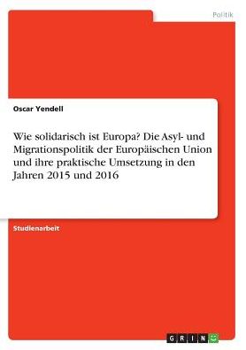 Cover for Yendell · Wie solidarisch ist Europa? Die (Book)