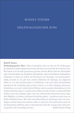 Cover for Rudolf Steiner · Heilpädagogischer Kurs (Buch) (2024)