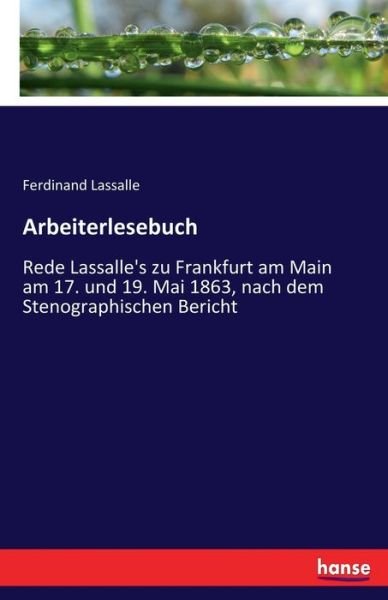 Cover for Lassalle · Arbeiterlesebuch (Book) (2020)