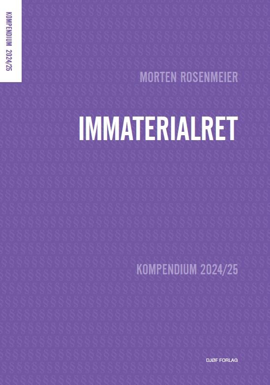 Cover for Morten Rosenmeier · Kompendium i immaterialret 2024 (Hardcover Book) [5th edition] (2024)