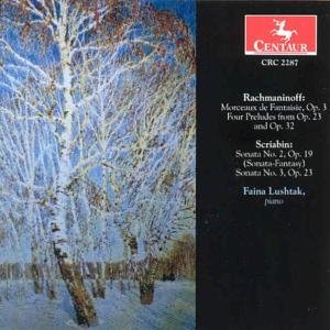 Morceaux De Fantaisie Op 3 / Sonata 2 Op 19 - Rachmaninoff / Scriabin / Lushtak - Musik - Centaur - 0044747228723 - 1. august 1996