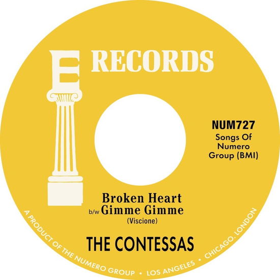 Broken Heart / Gimme Gimme (Peach / White Marble Vinyl) - Contessas - Muziek - NUMERO GROUP - 0825764772723 - 15 december 2023