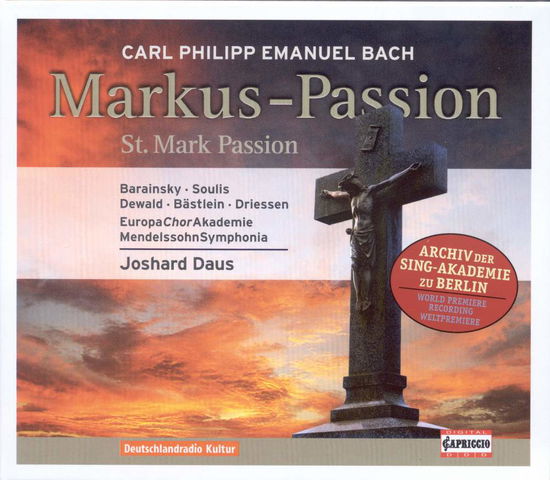 Cover for C.p.e. Bach / Barainsky / Bastelein / Berg · St Mark Passion (CD) (2007)