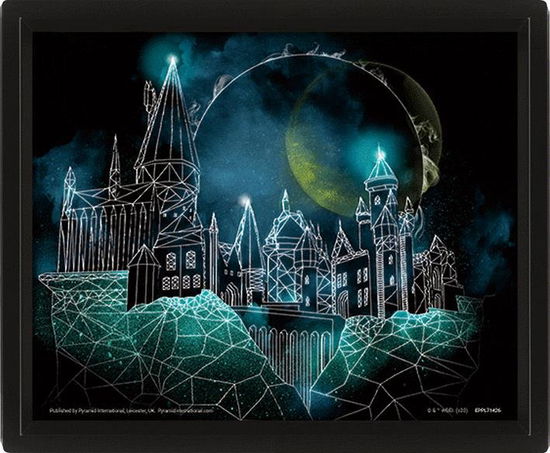 Geometric Hogwarts - Framed 25X20 Cm (3D Lenticular Print / Stampa) - Harry Potter: Pyramid - Koopwaar -  - 5051265891723 - 