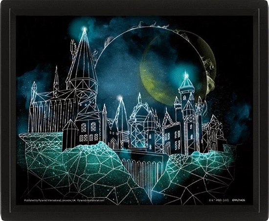 Cover for Harry Potter: Pyramid · Geometric Hogwarts - Framed 25X20 Cm (3D Lenticular Print / Stampa) (MERCH)