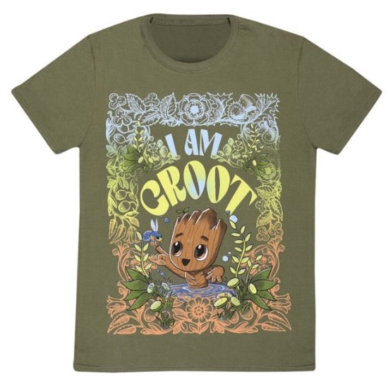 Marvel Studios I Am Groot - Seventies Style T Shirt - Guardians of the Galaxy - Merchandise - GUARDIANS OF THE GALAXY - 5056688530723 - 1. maj 2024