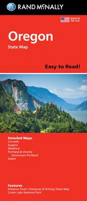 Rand McNally Easy to Read: Oregon State Map - Rand Mcnally - Boeken - RAND MCNALLY - 9780528025723 - 16 mei 2022