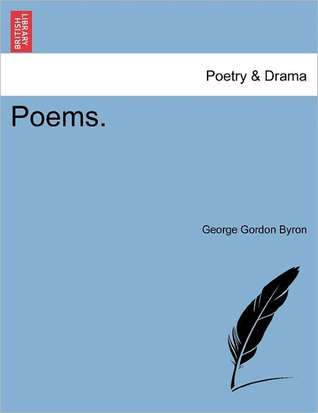 Cover for Byron, George Gordon, Lord · Poems. (Paperback Book) (2011)