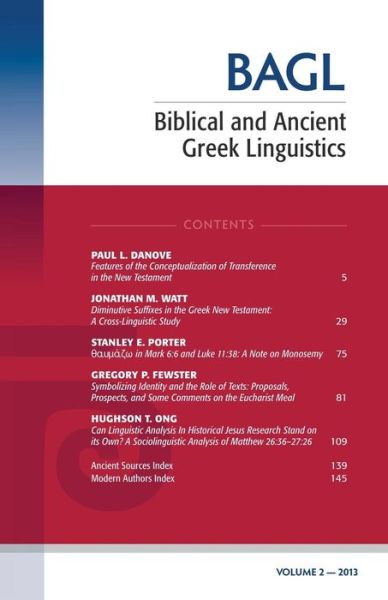 Cover for Stanley E Porter · Biblical and Ancient Greek Linguistics, Volume 2 (Pocketbok) (2014)