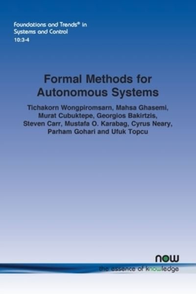 Cover for Tichakorn Wongpiromsarn · Formal Methods for Autonomous Systems (Buch) (2023)