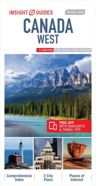 Cover for Insight Guides Travel Map Canada West - Insight Guides Travel Maps (Map) [4 Revised edition] (2018)