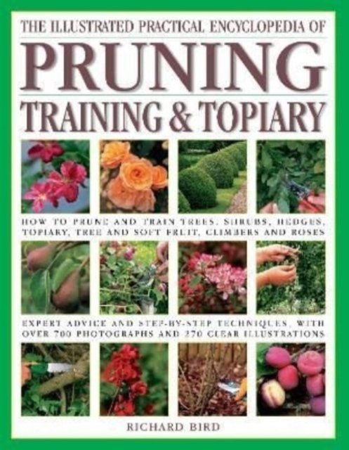 Cover for Richard Bird · The Pruning, Training &amp; Topiary, Illustrated Practical Encyclopedia of: How to prune and train trees, shrubs, hedges, topiary, tree and soft fruit, climbers and roses; practical advice and step-by-step techniques,  with over 700  photographs and 270 pract (Pocketbok) (2022)