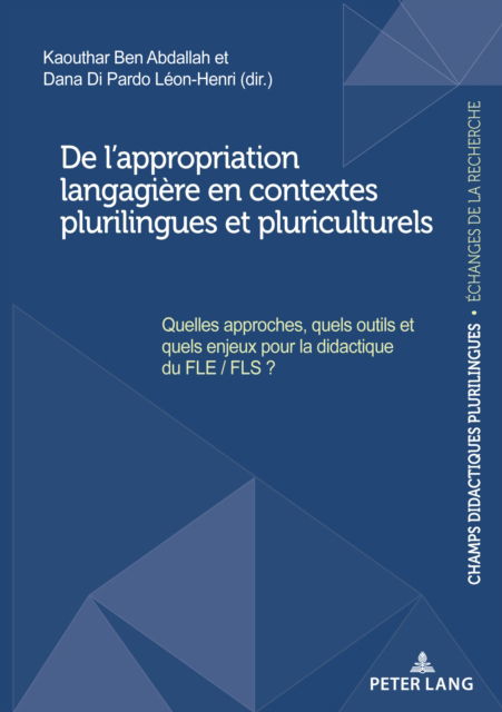 De L'appropriation Langagi?re En Contextes Plurilingues Et ...