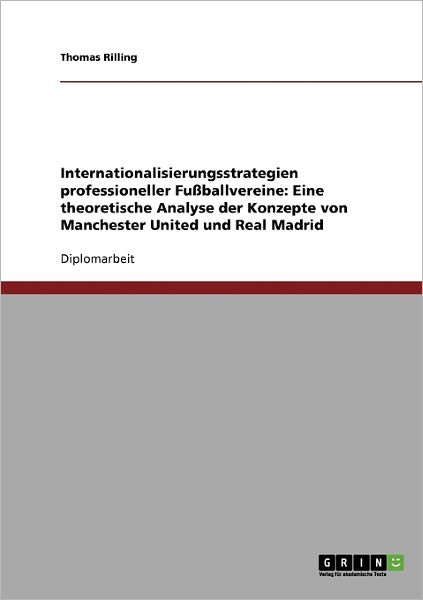Cover for Rilling · Internationalisierungsstrategie (Bok) [German edition] (2007)