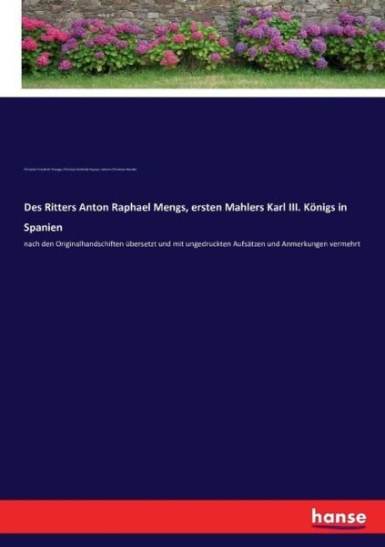 Cover for Prange · Des Ritters Anton Raphael Mengs, (Book) (2016)