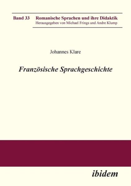 Cover for Klare · Französische Sprachgeschichte (Book) (2011)