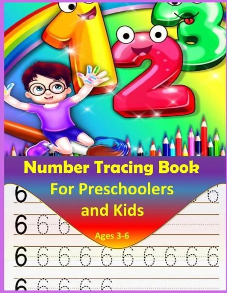 Cover for Ama Book Books · Number Tracing book for Preschoolers and kids ages 3-6 (Paperback Bog) (2020)