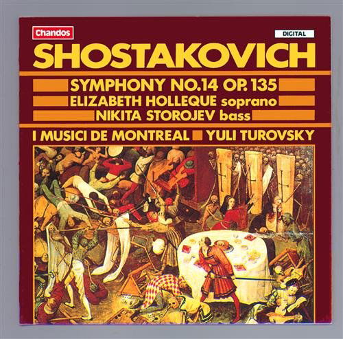 Cover for Shostakovich / Turovsky / I Musici De Montreal · Symphony 14 (CD) (1992)